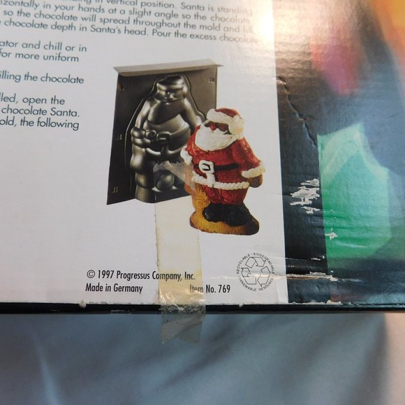 Vintage Progressus Zenker Santa Claus Mold Tin - Picture 4 of 9